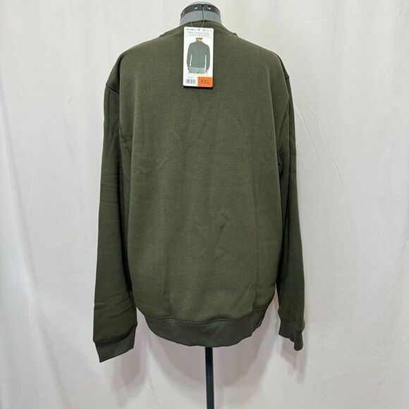 Eddie Bauer NWT Sz XXL Olive Camp Plush-Lined Fleece Crewneck Pull On Sweatshirt - Picture 4 of 9